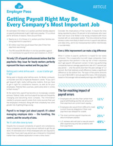 Guide to Getting Payroll Right
